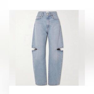 AGOLDE Blue Sanna Slice Cutout Jeans